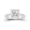 Modern Asscher 1.50ct Moissanite Engagement Ring