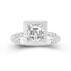 Modern Asscher 2.00ct Moissanite Engagement Ring Signet Engagement Ring