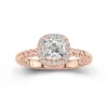 Modern Cushion 1.50ct Moissanite Engagement Ring Signet Engagement Ring