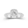 Modern Cushion 1.00ct Moissanite Engagement Ring