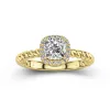 Modern Cushion 1.00ct Moissanite Engagement Ring Signet Engagement Ring