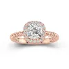 Modern Cushion 2.00ct Moissanite Engagement Ring Signet Engagement Ring