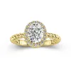 Modern Oval 2.00ct Moissanite Engagement Ring Signet Engagement Ring