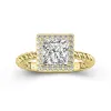 Moderne Princesse 2.00ct Moissanite Bague de fiançailles