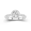 Modern Round 1.00ct Moissanite Engagement Ring Signet Engagement Ring