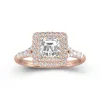 Luxury Asscher 1.00ct Moissanite Engagement Ring