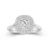 Double Halo Engagement Ring 1.00ct Moissanite