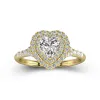 Luxury Heart 1.00ct Moissanite Engagement Ring