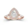 Luxury Pear 1.00ct Moissanite Engagement Ring