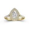 Luxury Pear 1.00ct Moissanite Engagement Ring