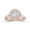 Luxury Round 1.00ct Moissanite Engagement Ring