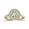 Luxury Round 1.00ct Moissanite Engagement Ring