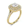 Luxury Cushion 1.00ct Moissanite Engagement Ring