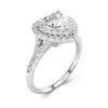 Luxury Heart 1.00ct Moissanite Engagement Ring