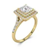 Luxury Princess 1.00ct Moissanite Engagement Ring