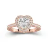 Dainty Heart 1.50ct Moissanite Engagement Ring