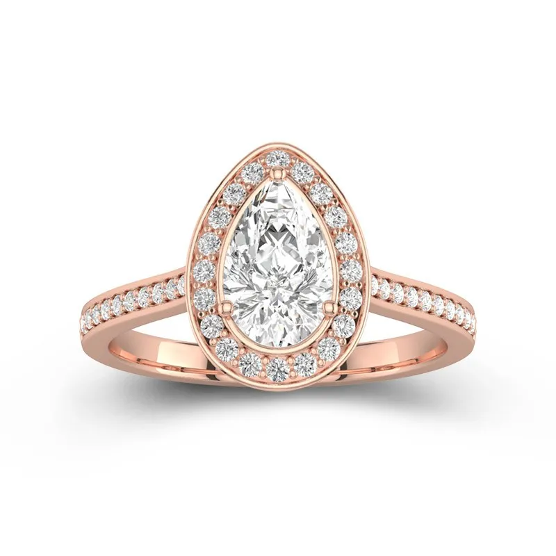 Dainty Pear 2.00ct Moissanite Engagement Ring
