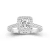 Dainty Asscher 1.00ct Moissanite Engagement Ring