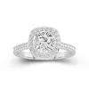 Dainty Cushion 2.00ct Moissanite Engagement Ring