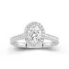 Dainty Oval 1.00ct Moissanite Engagement Ring Signet Engagement Ring