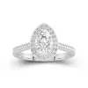 Dainty Pear 1.50ct Moissanite Engagement Ring Signet Engagement Ring