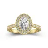 Dainty Oval 1.50ct Moissanite Engagement Ring Signet Engagement Ring