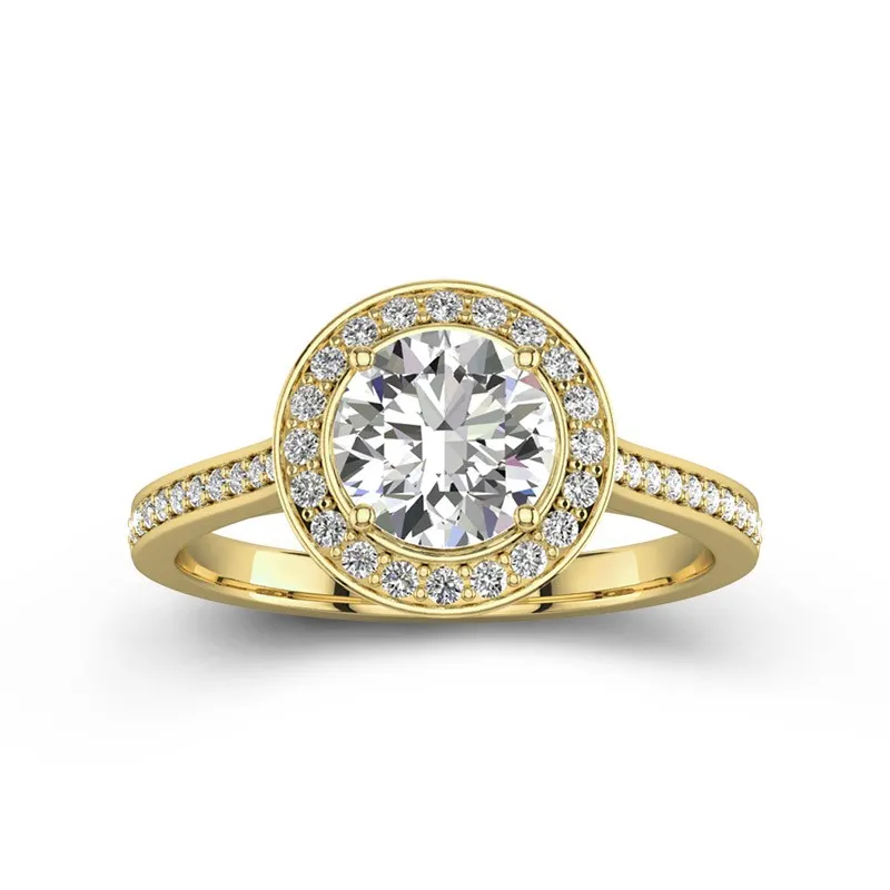 Dainty Round 1.50ct Moissanite Engagement Ring Signet Engagement Ring
