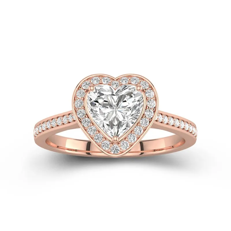 Dainty Heart 1.50ct Moissanite Engagement Ring Signet Engagement Ring