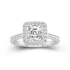 Dainty Asscher 2.00ct Moissanite Engagement Ring Signet Engagement Ring