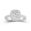 Dainty Cushion 1.50ct Moissanite Engagement Ring Signet Engagement Ring