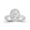 Dainty Oval 1.50ct Moissanite Engagement Ring Signet Engagement Ring