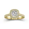 Dainty Cushion 1.00ct Moissanite Engagement Ring