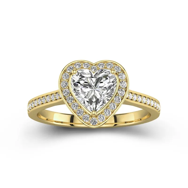Dainty Heart 1.50ct Moissanite Engagement Ring