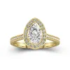 Dainty Pear 2.00ct Moissanite Engagement Ring