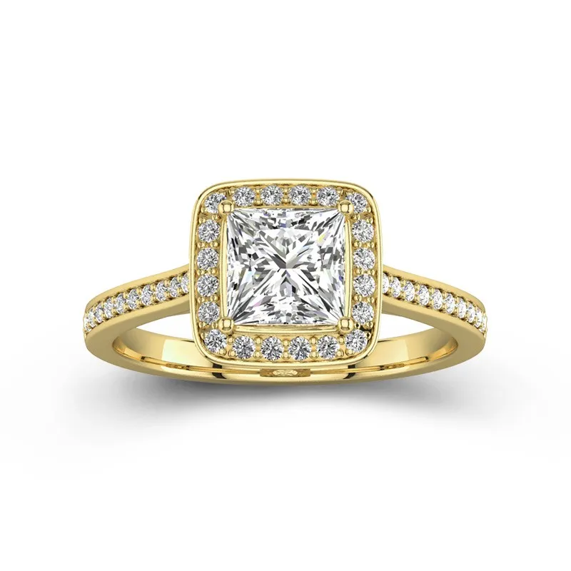 Dainty Princess 1.50ct Moissanite Engagement Ring