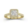 Dainty Princess 1.00ct Moissanite Engagement Ring