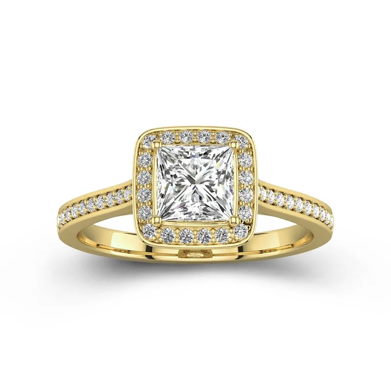 Dainty Princess 1.00ct Moissanite Engagement Ring