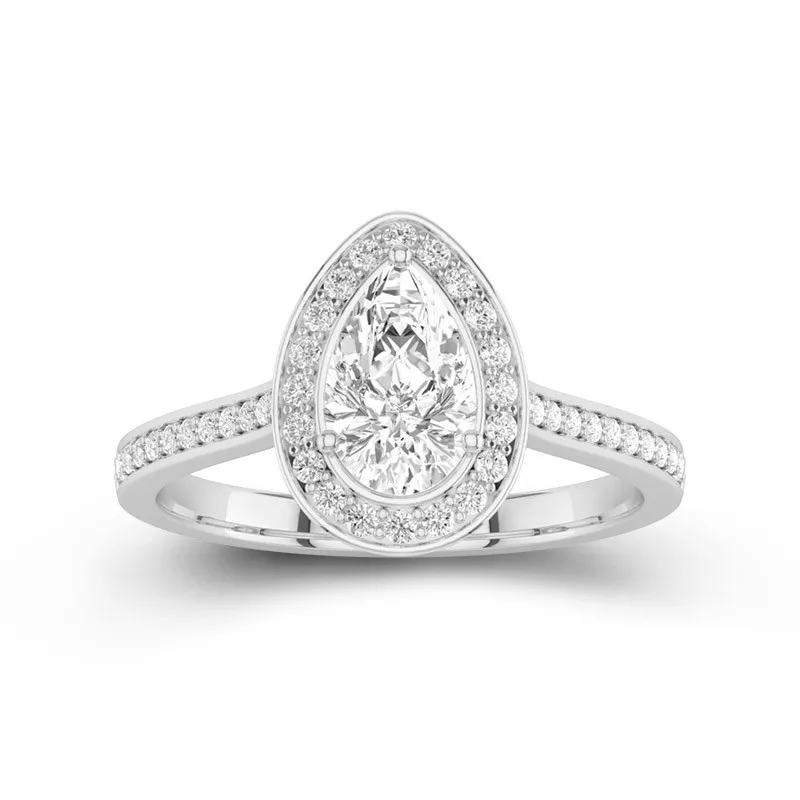 Dainty Pear 1.50ct Moissanite Engagement Ring