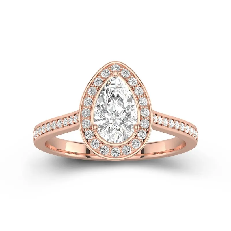 Dainty Pear 1.50ct Moissanite Engagement Ring