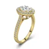 Dainty Oval 1.50ct Moissanite Engagement Ring Signet Engagement Ring