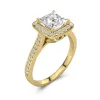 Dainty Princess 1.50ct Moissanite Engagement Ring Signet Engagement Ring