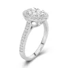 Dainty Oval 1.00ct Moissanite Engagement Ring Signet Engagement Ring