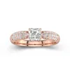 1.00ct Moissanite Engagement Ring 14K Rose Gold