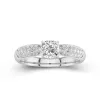 1.00ct Moissanite Engagement Ring 14K White Gold