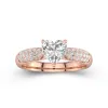 1.50ct Moissanite Engagement Ring 14K Rose Gold