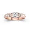 1.00ct Moissanite Engagement Ring 14K Rose Gold