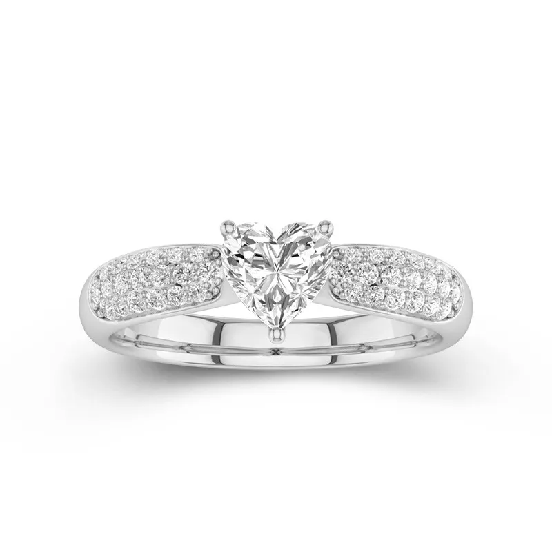 1.00ct Moissanite Engagement Ring Platinum