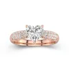 2.00ct Moissanite Engagement Ring 14K Rose Gold