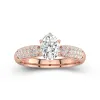 1.50ct Moissanite Engagement Ring 14K Rose Gold