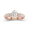 1.00ct Moissanite Engagement Ring 14K Rose Gold